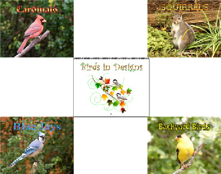 Picture link to calendars with birds and squirrels.