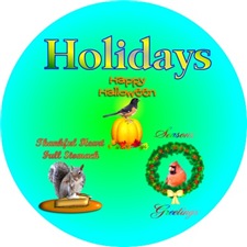 Picture link to Holiday gifts with squirrels and birds