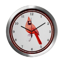 Picture link to squirrel and bird Wall Clocks